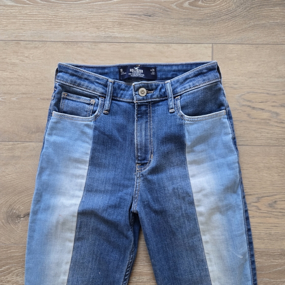 Hollister High-Rise Colorblock Patchwork Flare Jeans - Size 3R (W26) - Picture 8 of 8